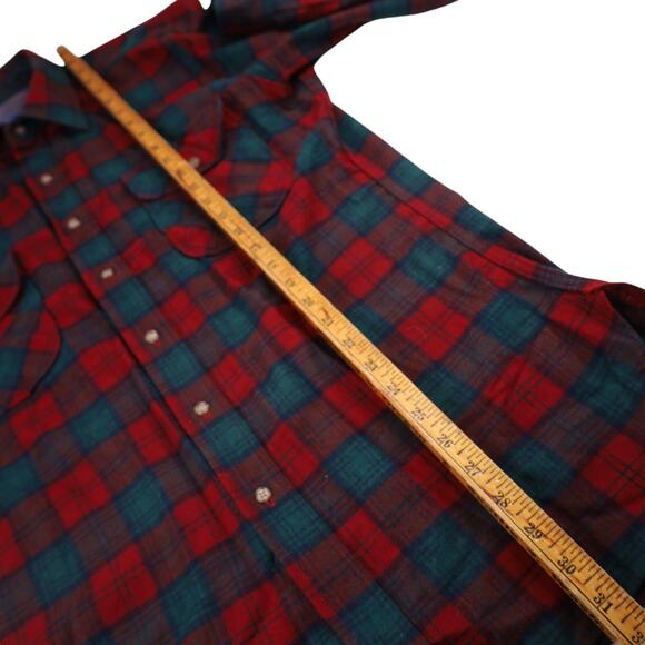 Vintage Pendleton %100 Wool Lindsay Tartan Plaid Flannel Shirt - Picture 10 of 10